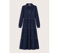 Baukjen Abito midi in denim con zip a un quarto Baukjen Cody 46 blu