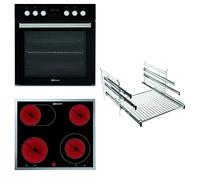 Bauknecht HEKO H500 H500-Piano Cottura in vetroceramica (60 cm), Sistema di Pulizia idrolisi, Aria Calda, Estrazione Forno a 3 Livelli, Hydrolysis