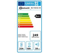 Bauknecht KG 1193 A2+ IO - Frigorifero combinato/A++ / raffreddamento: 254 L/congelatore: 109 L/effetto acciaio INOX/sbrinamento automatico