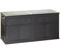 Baule multiuso trend in resina 320lt nero lucchettabile per esterno ed interno
