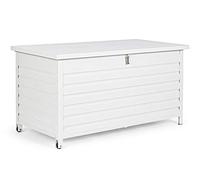 Baule Atlantic S Bianco con Ruote Esterno Giardino ARREDO Cuscini