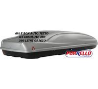 BAULE AUTO TETTO G3 ABSOLUTE 480 GRIGIO BOX PORTATUTTO PORTABAGAGLI 390 LITRI