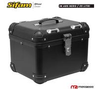 BAULE BAULETTO TOPCASE IN ABS NERO COMPLETO DI PIASTRA UNIVERSALE 35 LITRI