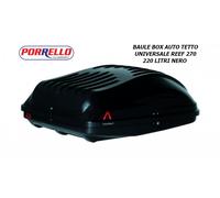 BAULE BOX AUTO PORTATUTTO TETTO REEF 270 UNIVERSALE G3 220 LT NERO