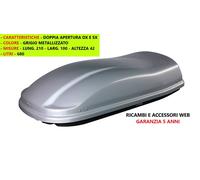 BAULE BOX TETTO FARAD MODELLO MARLIN GRIGIO 680 LITRI