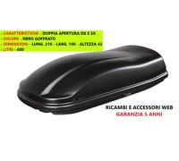 BAULE BOX TETTO FARAD MODELLO MARLIN NERO 680 LITRI