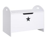 Baule Cassapanca Contenitore 62x40x46,5 cm in Legno Bianco