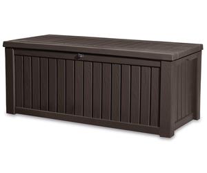 Baule Cassapanca da Esterno 155x64,4x72,4 cm in Resina Keter Rockwood Marrone