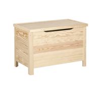 Baule Cassapanca in Pino 70 x 40 x 48 cm da 85 Litri con Coperchio in Kit