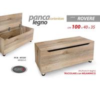 BAULE Cassapanca MOBILE CONTENITORE MODERNO PORTA OGGETTI ROVERE 10040h35 cm