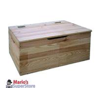 Baule cassapanca tirolese in legno massello grezzo 73x35x33 per riporre oggetti