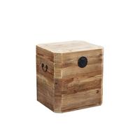 Baule cassetta contenitore da interno in legno di pino 54x50x58 cm Living Mini