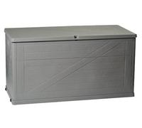 Baule multiuso wood art.163 effetto legno tortora volume 420 lt cm.120x57X36h