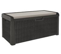 Baule portatutto santorini plus effetto rattan 560lt antracite con cuscino