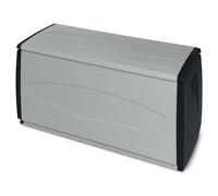 Baule Contenitore da Esterno 120x54x57 cm Multiuso in Polipropilene Prince Box Grigio e Nero