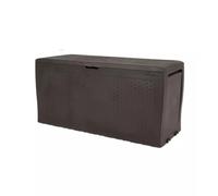 Keter Baule da Giardino Samoa, 270L, Effetto Rattan, Marrone, 116,4x44,7x57H cm