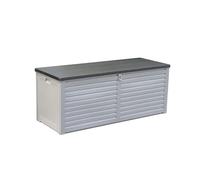 Baule da esterno Garden Friend in plastica 390 l 143,5x53,4x56,8 H cm Grigio