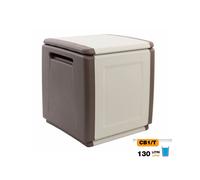Baule da Esterno in Resina Contenitore Cube Tortora/Ecru 1, 2 e 3 Cubi Artplast