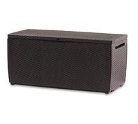 Baule da Esterno Keter Capri 123x53,5x57 cm in Resina Effetto Rattan Marrone