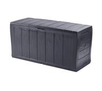 BAULE DA ESTERNO KETER SHERWOOD IN RESINA GRAPHITE EFFETTO LEGNO 270 LT