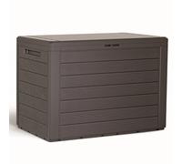 Baule da giardino 190 litri PROSPERPLAST Scatola di legno in plastica di colore ocer scuro 78 x 43,3 x 55 cm