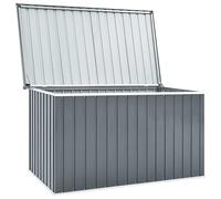 Keketa Contenitore da Esterno Baule da Giardino Cassapanca Panca in Resina Grigio 129x67x65 cm per Patio Forniture