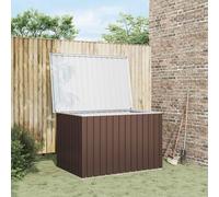 Keketa Cassapanca da Giardino Contenitore Marrone 129x67x65 cm Resina per Patio