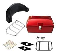 Baule da Moto Adatto per il baule posteriore della motocicletta, il vano portaoggetti posteriore, il baule dei bagagli, il cuscino dello schienale dello scooter. Top Box per Moto(Red)
