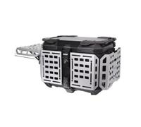 Baule da Moto Bauletto posteriore per moto, spesso, in alluminio, con armatura, per casco, porta attrezzi Top Box per Moto(45L-silver)