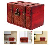 Baule del con trama intrecciata: scatole portagioie in legno - custodia