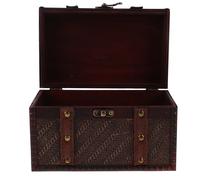 Baule del con trama intrecciata: scatole portagioie in legno - custodia