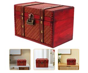 Baule del con trama intrecciata: scatole portagioie in legno - custodia