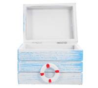 Baule del in legno: scatola decorativa per souvenir da spiaggia