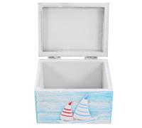 Baule del in legno: scatola decorativa per souvenir da spiaggia