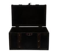 Baule del in legno vintage: scatola portaoggetti con serratura,