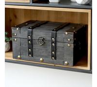 Baule del tesoro in legno, decorativo, vintage, contenitore rettangolare,