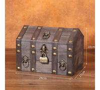 Baule del tesoro pirata con lucchetto codificato Scatola dei ricordi