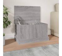 Baule grigio Sonoma, 50 x 30 x 28 cm, con coperchio e seduta, per soggiorno, camera da letto, corridoio, salvaspazio, per riporre cuscini, coperte, giocattoli