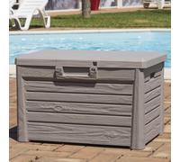 Baule in resina con coperchio73x46x50 cassapanca multiuso Florida Compact