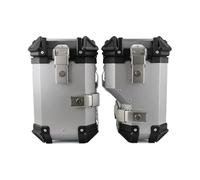 Baule Laterali Impermeabili per Moto, Baule In Alluminio, Universale Per Scooter - Nero/Argento(Silver,450X366X227 MM)