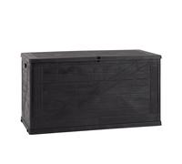 BAULE CASSAPANCA EFF. RATTAN CONTENITORE MULTIUSO RESINA 123X54XH56 CM ANTRACITE