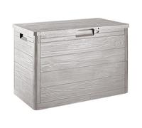 Baule multiuso in resina da interno esterno con maniglie e lucchettabile 77x44xH53 cm Woody'S160