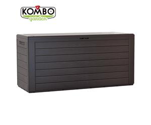 BAULE MULTIUSO IN RESINA EFFETTO LEGNO LT.280 MARRONE CM.116 x 44 x 55