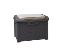 Baule Multiuso Santorini Plus Compact Resina Antracite 73x50x49h