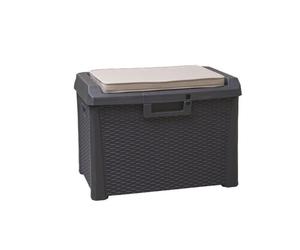 Baule Multiuso Santorini Plus Compact Resina Antracite 73x50x49h