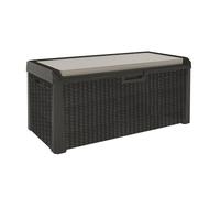 Baule portatutto santorini plus effetto rattan 560lt antracite con cuscino
