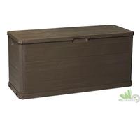 BAULE MULTIUSO WOODY'S TORTORA INALTERABILE RESINA CONTENITORE 117x45xH56 280LT