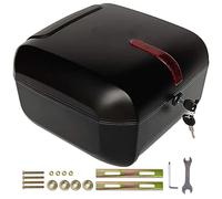 Baule per moto, Capacità di 28 litri, custodia portaoggetti che può contenere il casco(Matt Black)