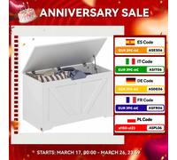 Baule portaoggetti HOMCOM per camera da letto 100 L con coperchio 80x40x45 cm bianco