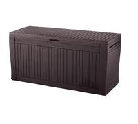 Baule Portaoggetti Multiuso Confy Brown con Ruote 270 Litri 117 x 45 x 57 cm